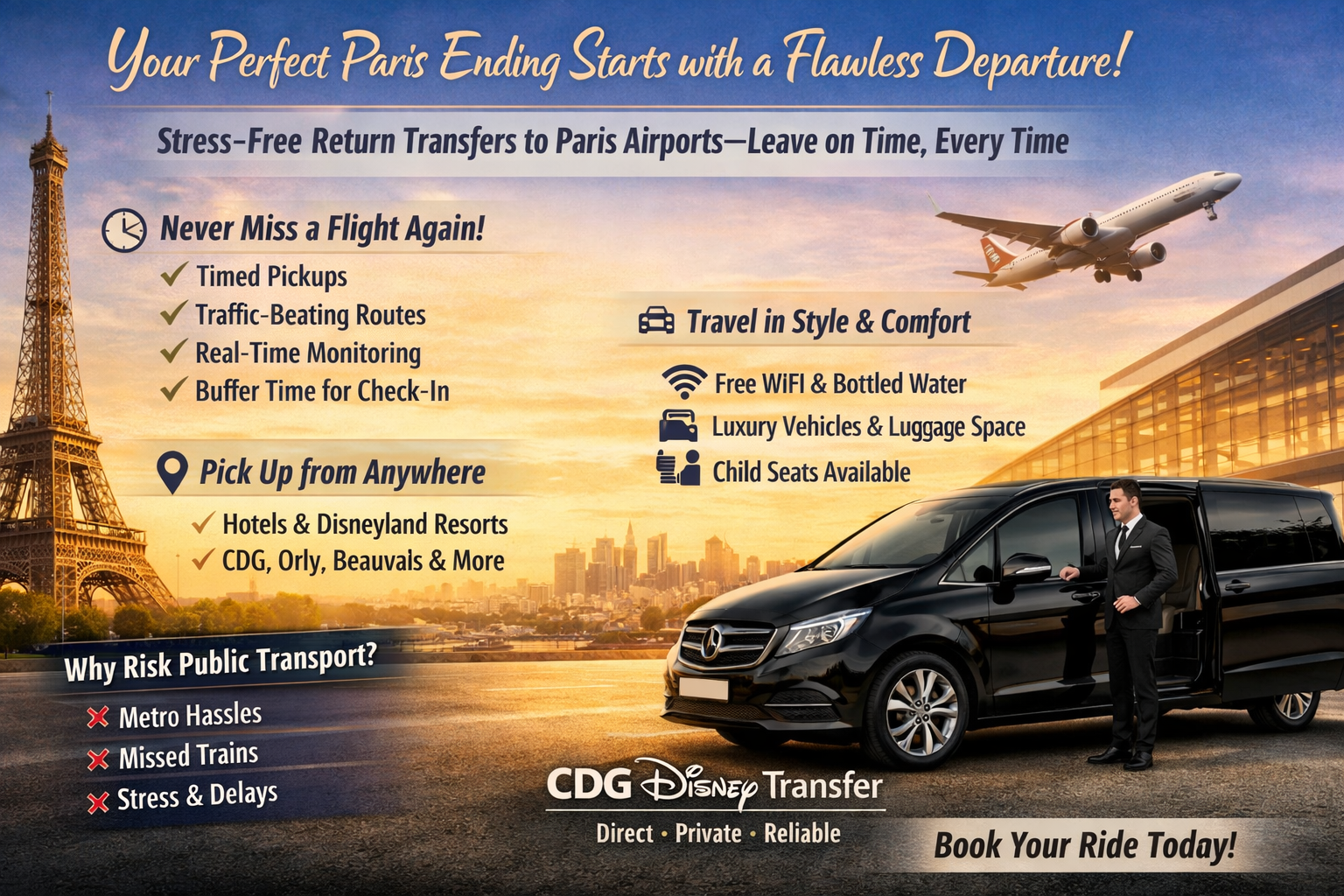 Beauvais Airport Transfer 6 CDG Disney Transfer 11