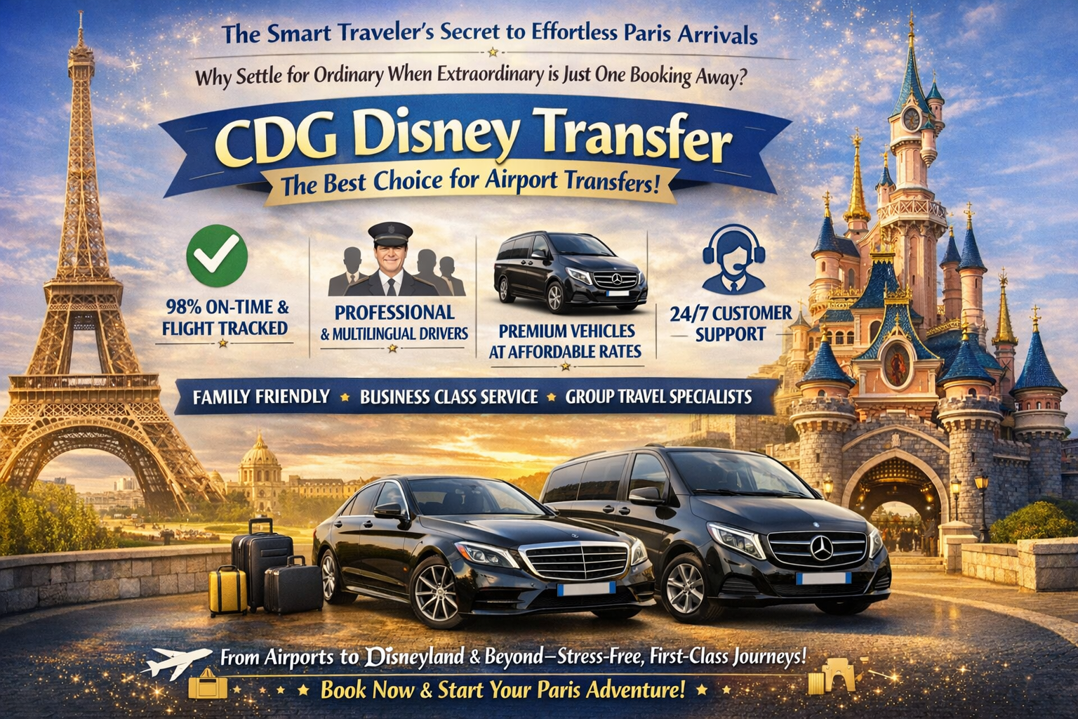 Beauvais Airport Transfer 7 CDG Disney Transfer 12