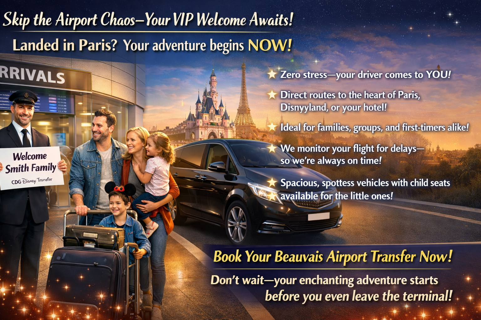 Beauvais Airport Transfer 2 CDG Disney Transfer 8